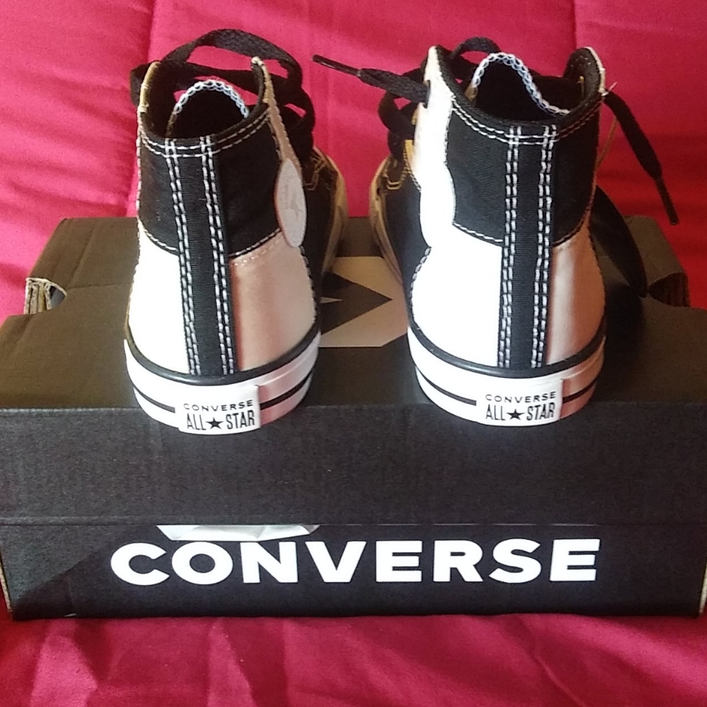 Toddler Converse All Star Hi Uv In Black/Magenta - Picture 5 of 16